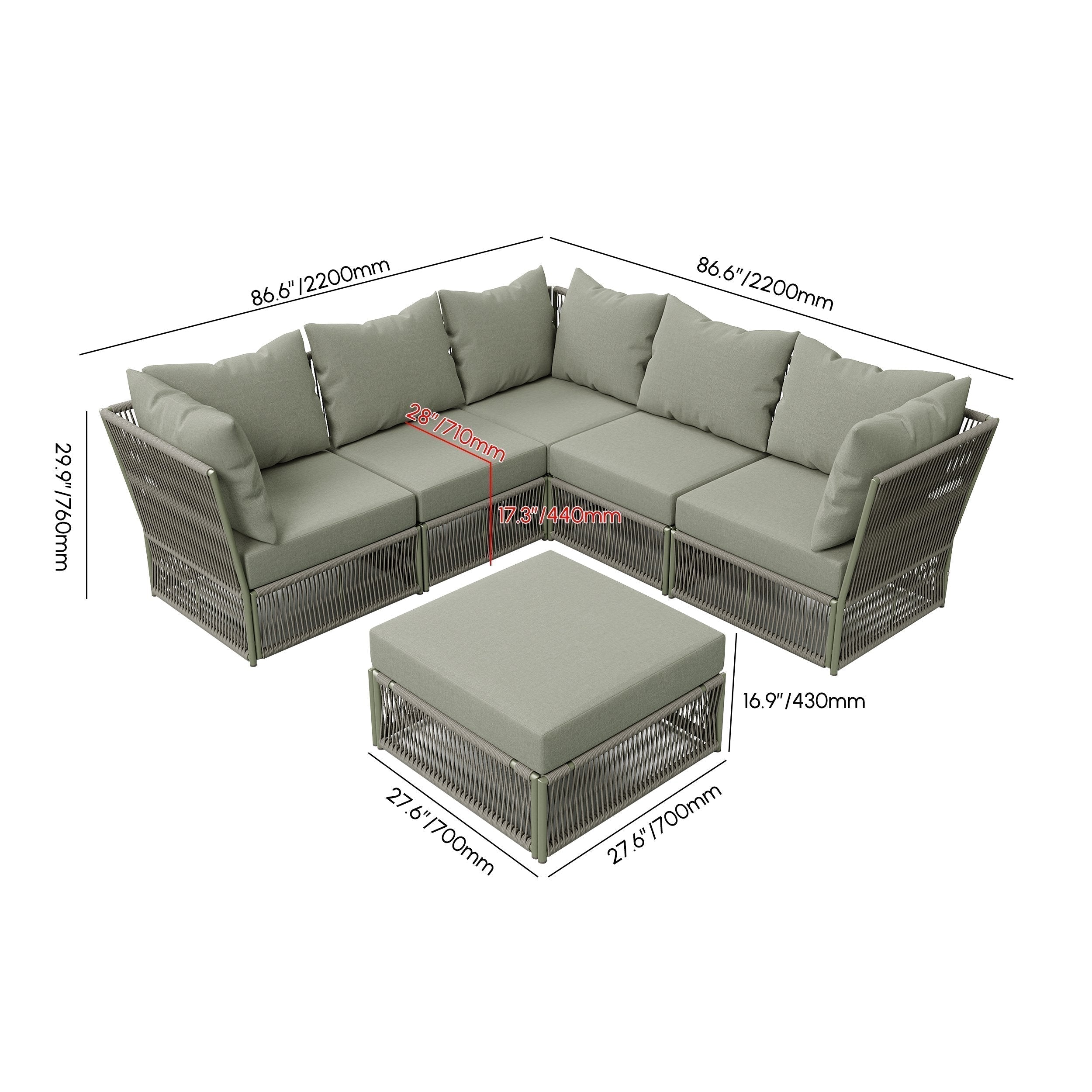 Edelweiss Loungeset · 6-Sitzer