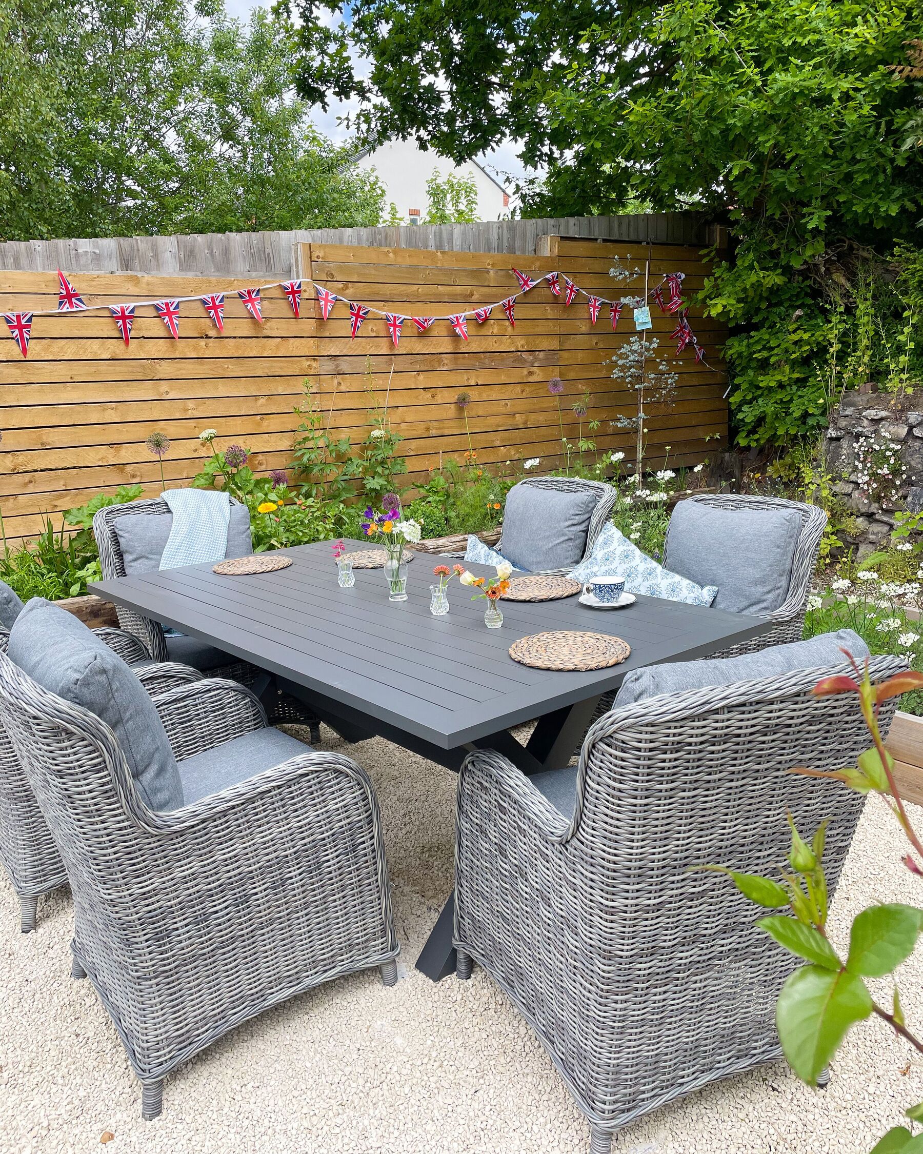 Eleganz Garten-Set inklusive Kissen-Set